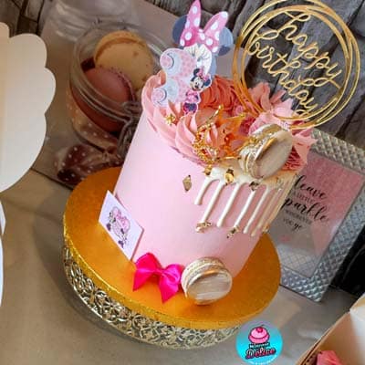 dripping-cake-anniversaire-fille-minnie-mickey-disney-rose